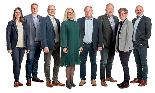 Gruppebillede af fag- og stabschefer i Ringkøbing-Skjern Kommune